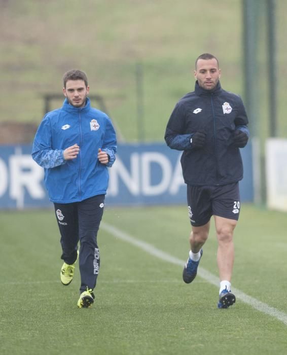 Entrenamiento del Deportivo en Abegondo