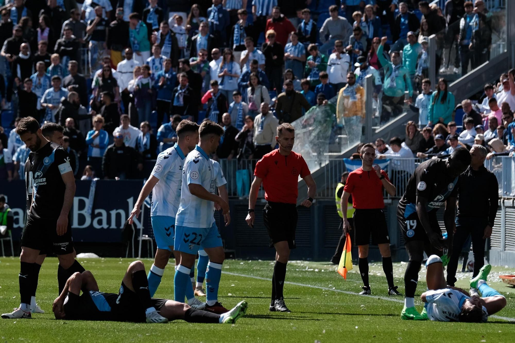 Una imagen del Málaga CF - UD Ibiza disputado en La Rosaleda.