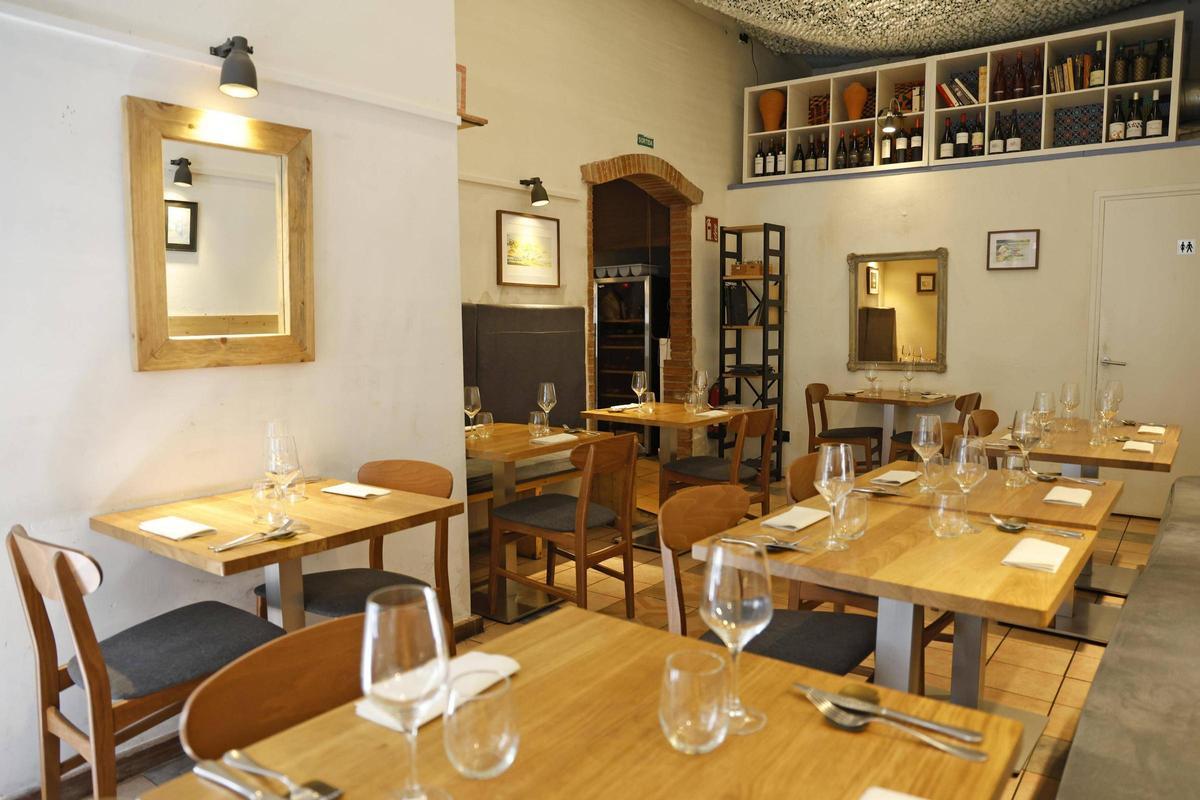 El menjador del restaurant L'Escabetx.