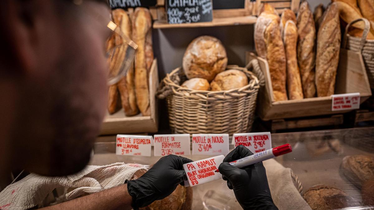 Imagen de una panadería, en Barcelona