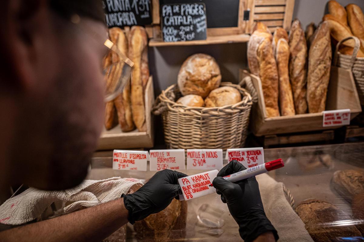 Imagen de una panadería, en Barcelona