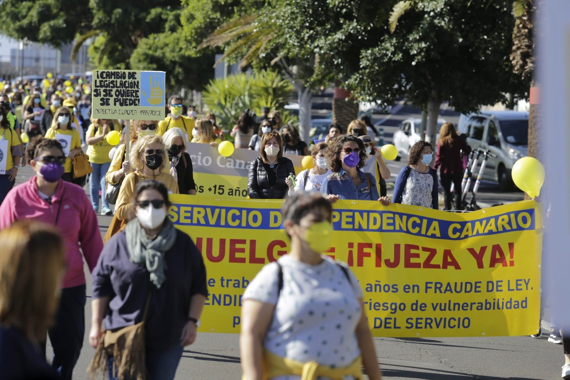 Manifestación de empleados públicos en Santa Cruz