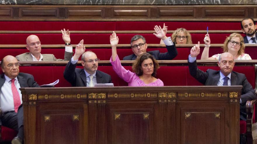 Los representantes del Partido Popular durante un pleno.