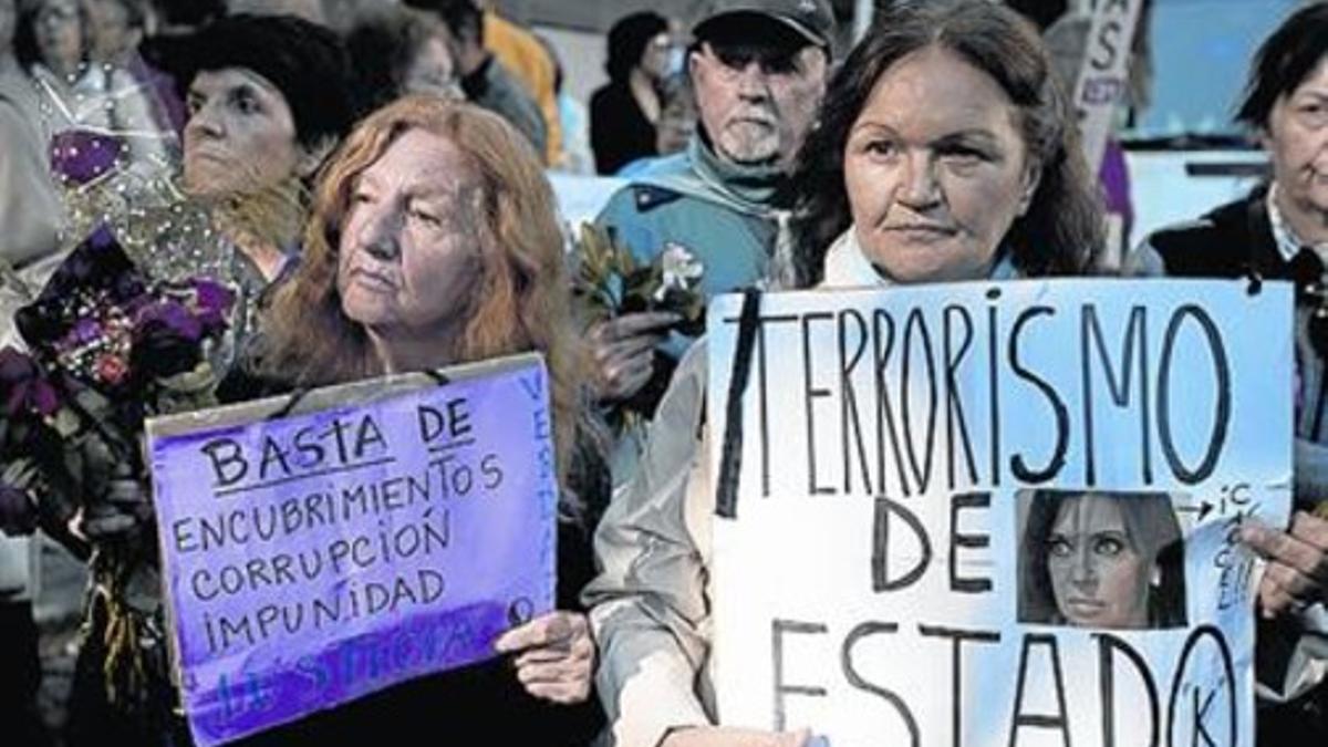 Manifestación en protesta por la muerte de Nisman.