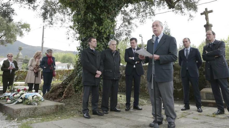 Camilo José Cela Conde, ayer durante su discurso en el homenaje a su padre.