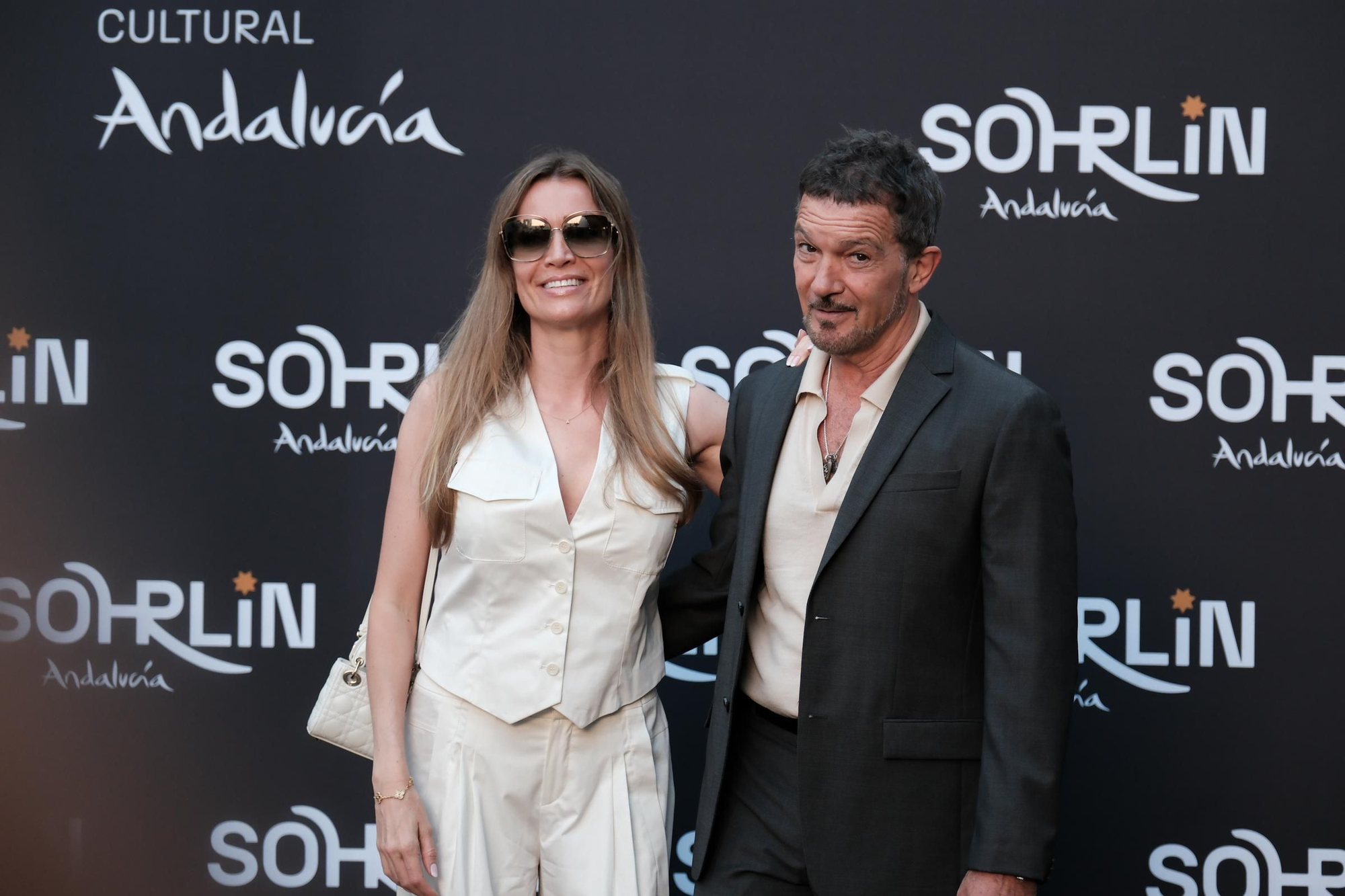Photocall de la inauguración de Sohrlin Andalucía, el nuevo proyecto de Antonio Banderas y Domingo Sánchez de una escuela de artes escénicas.