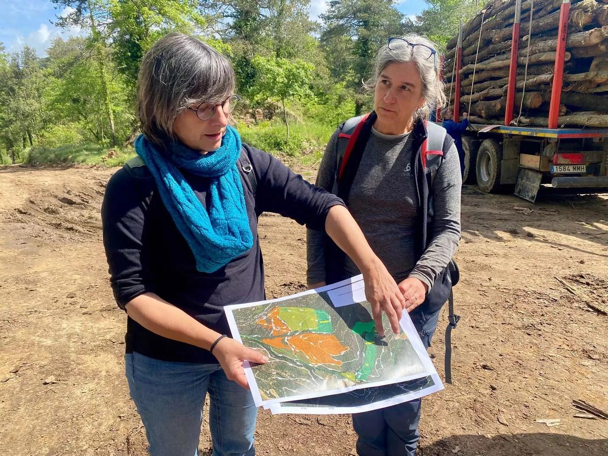 Teresa Baiges mostra les parcel·les en què s'ha actuat