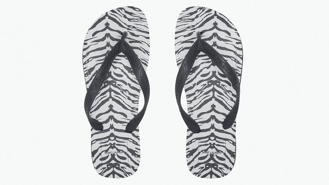 ‘Flip flop’ con acabado de animal print.