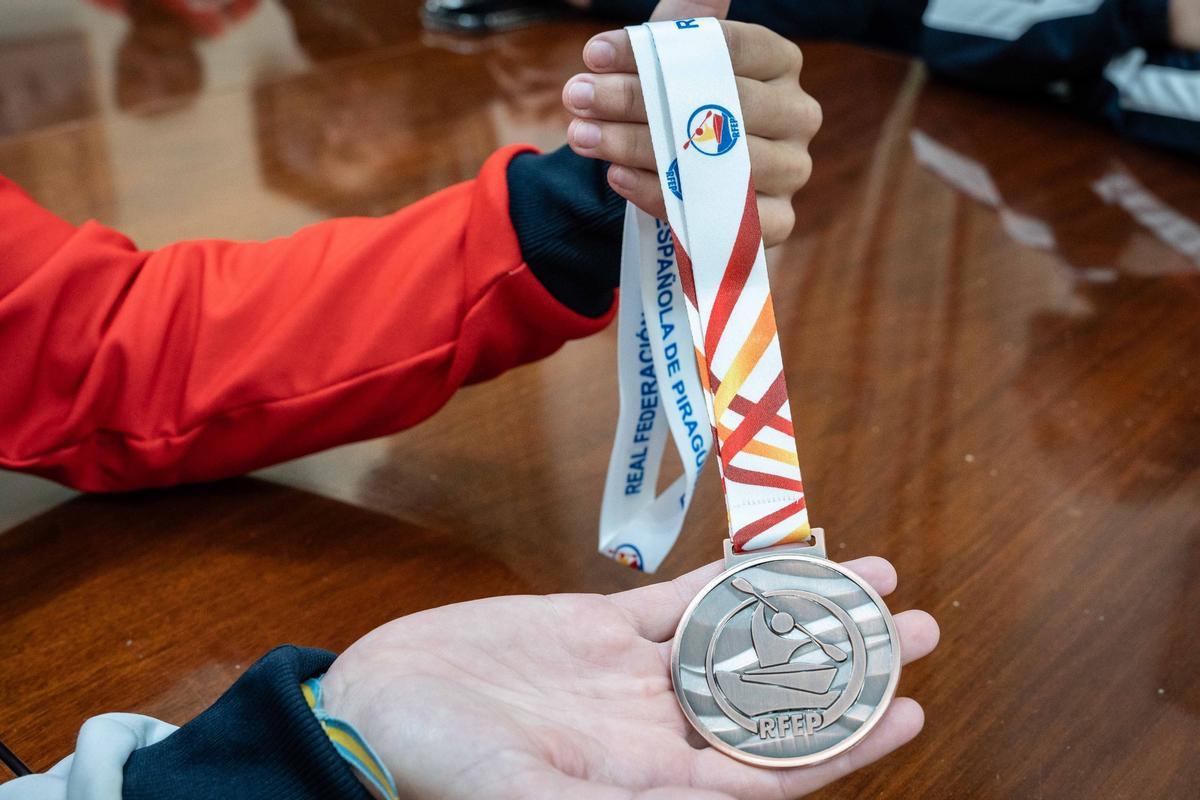 Una de las medallas conseguidas en el campeonato de España.