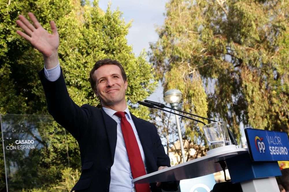 Pablo Casado visita Murcia un día antes del cierre de campaña