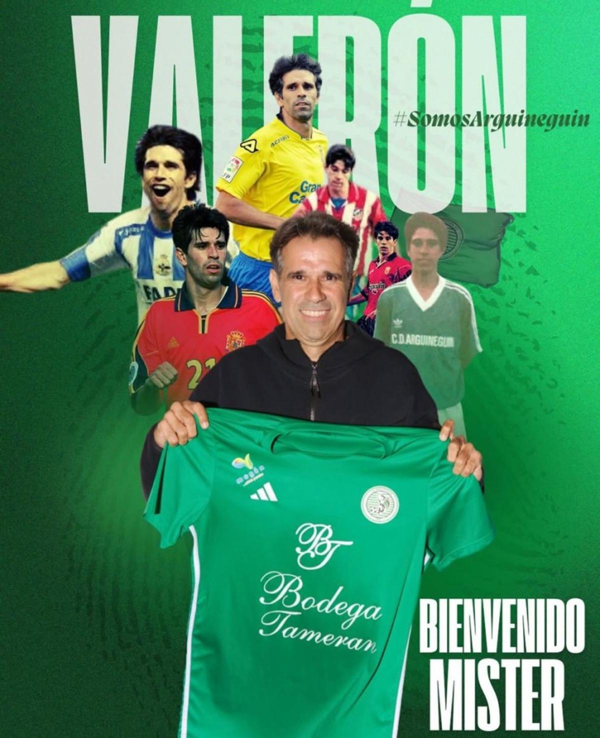 Juan Carlos Valerón posa con la elástica del CD Arguineguín.