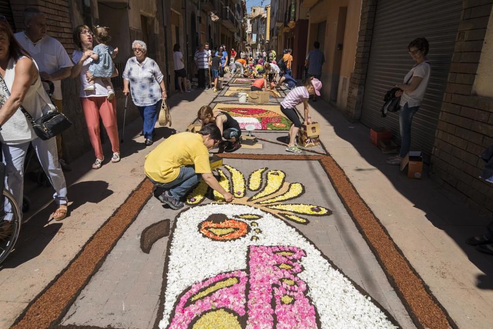 El concurs de catifes de flors naturals omple Arbúcies