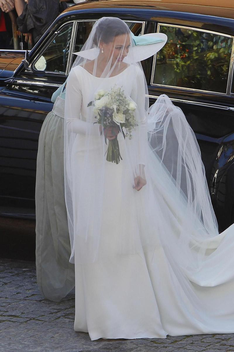 El vestido y el ramo de Eva González en su boda
