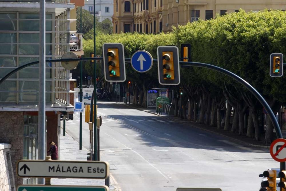 La Málaga desierta desde las alturas
