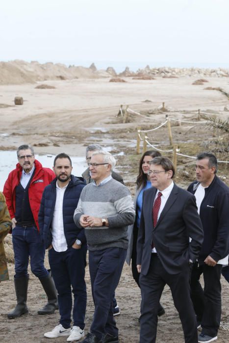 Desperfectos del temporal en las playas del Perellonet y El Saler.