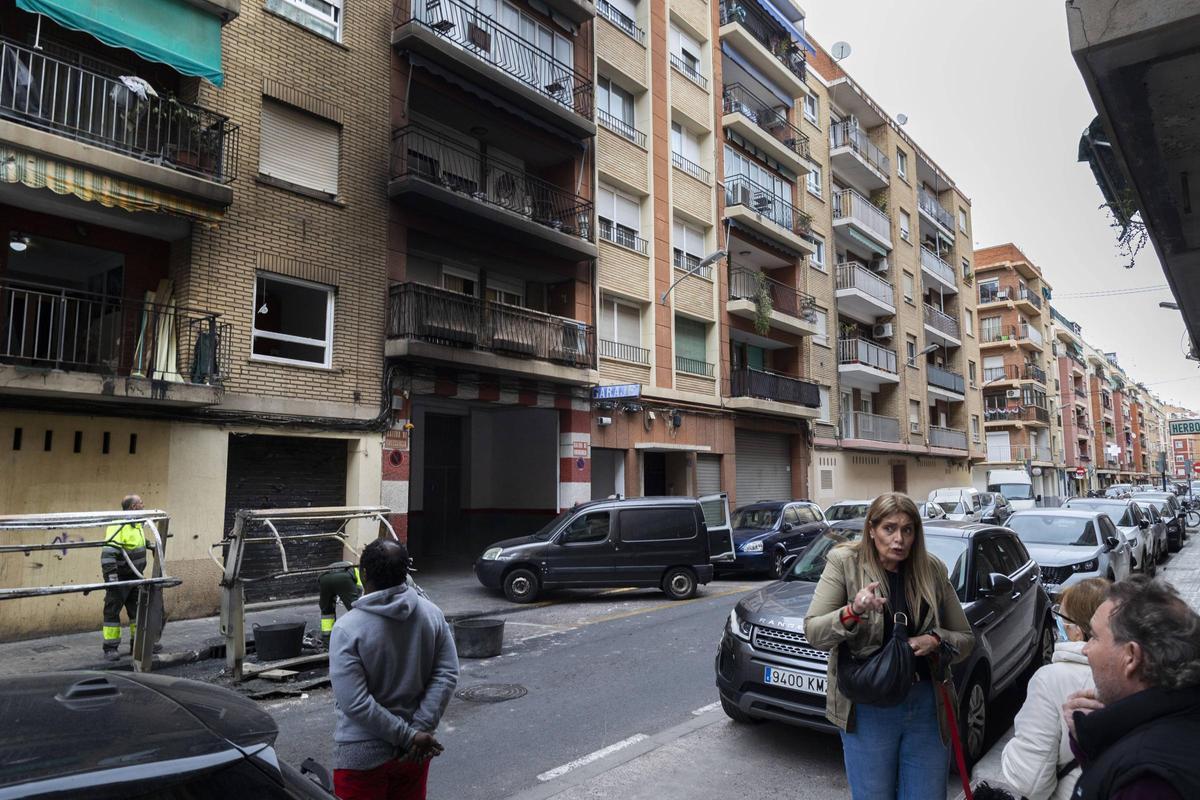 Vista de una de las fachadas afectadas.