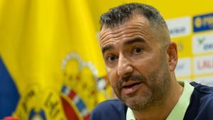 Diego Martínez en su presentación con Las Palmas