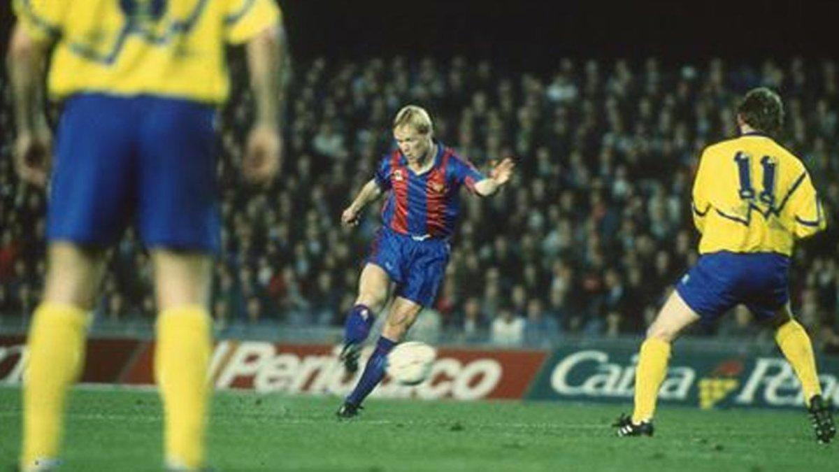 Koeman, en un Barça-Dinamo de Kiev (1-1) de la temporada 1990-91