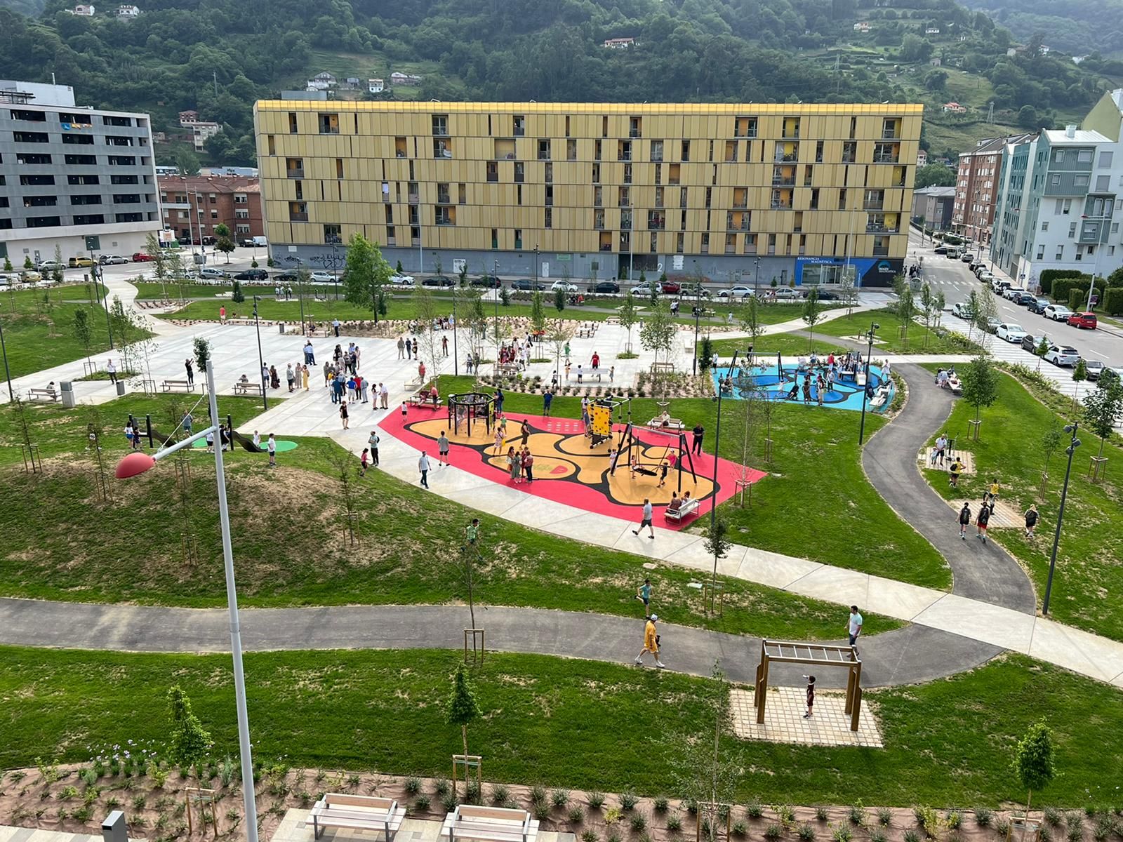 Inauguración del parque de la Mayacina, en Mieres