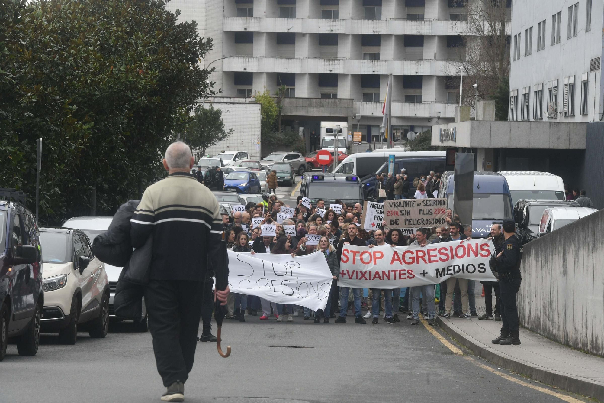 Protesta en el Chuac por agresiones a personal sanitario