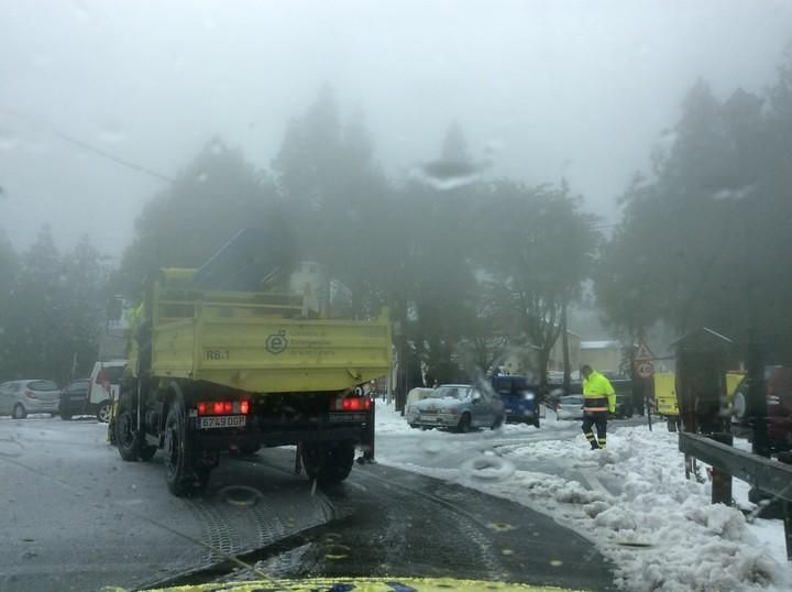 Así nevó en 2016 en la cumbre de Gran Canaria.