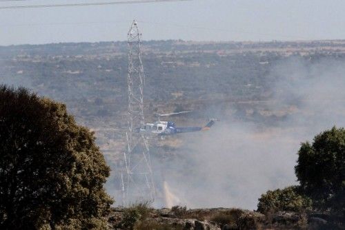 Un incendio arrasa parte de los Arribes en Villalcampo