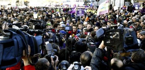 Multitudinaria marcha de Podemos en Madrid
