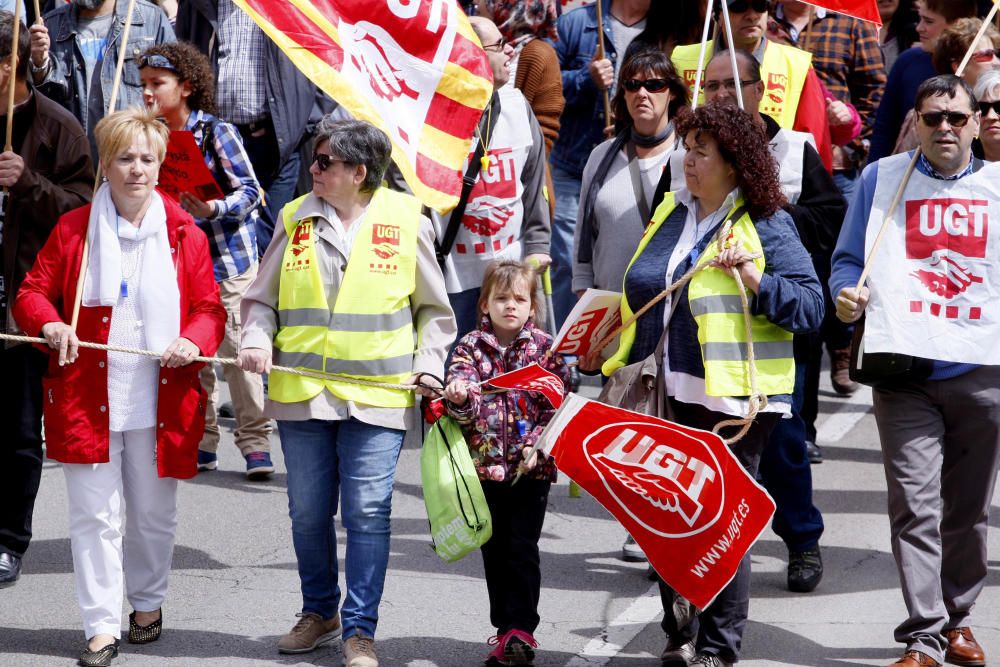 Manifestació del primer de maig a Girona