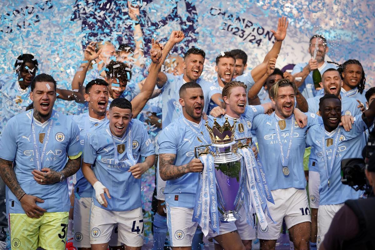 Las imágenes de la celebración del Manchester City, campeón de la Premier