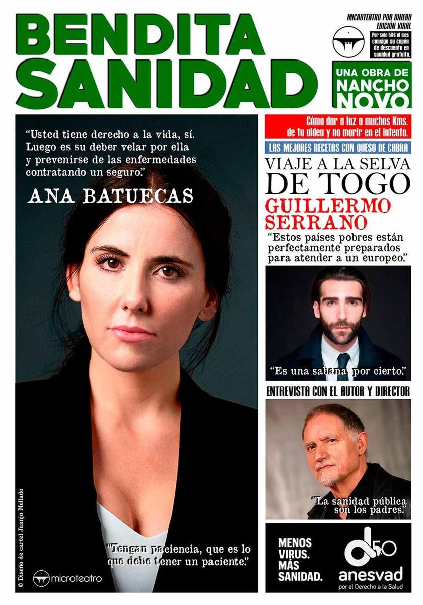 'Bendita sanidad', obra de teatro dirigida por Nancho Novo