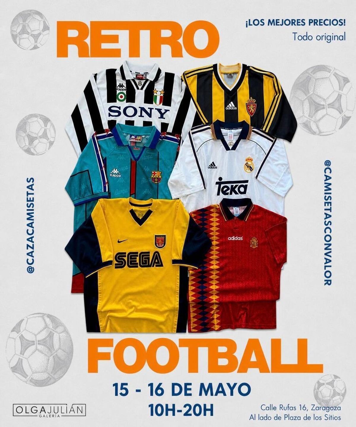 Pop-up de camisetas retro.