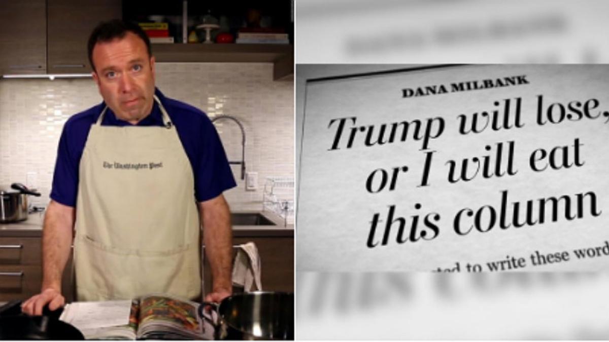 Dan Milbank ha cumplido su promesa y se ha comido sus palabras sobre Trump.