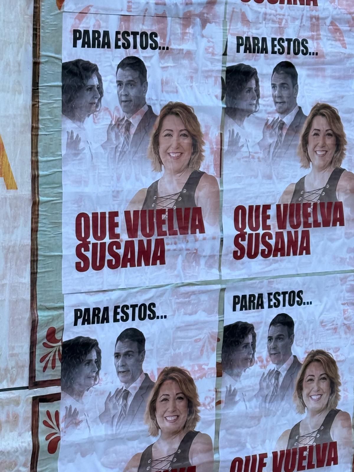 Imagen de los carteles aparecidos en Sevilla.