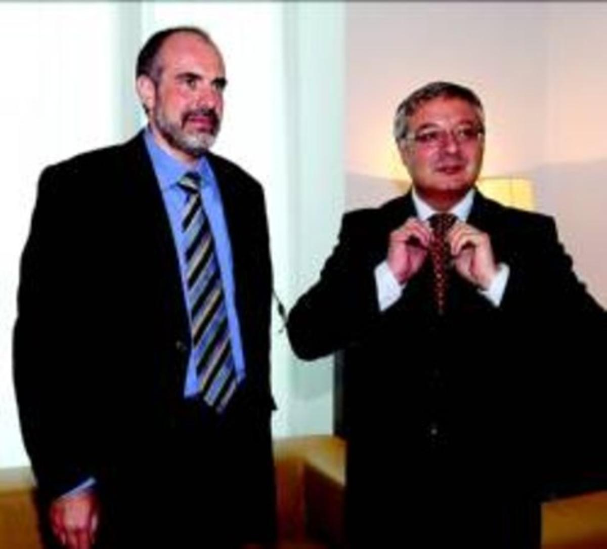 El nou diputat d’ERC al Congrés, Joan Ridao, i el socialista José Blanco, ahir a Madrid. El nou diputat d’ERC al Congrés, Joan Ridao, i el socialista José Blanco, ahir a Madrid.