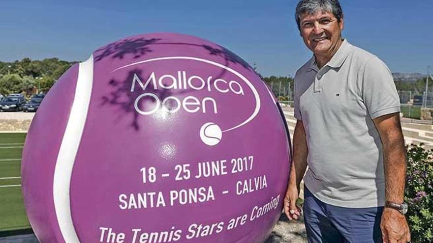 Toni Nadal, ayer en Santa Ponça, en la presentación del Mallorca Open.