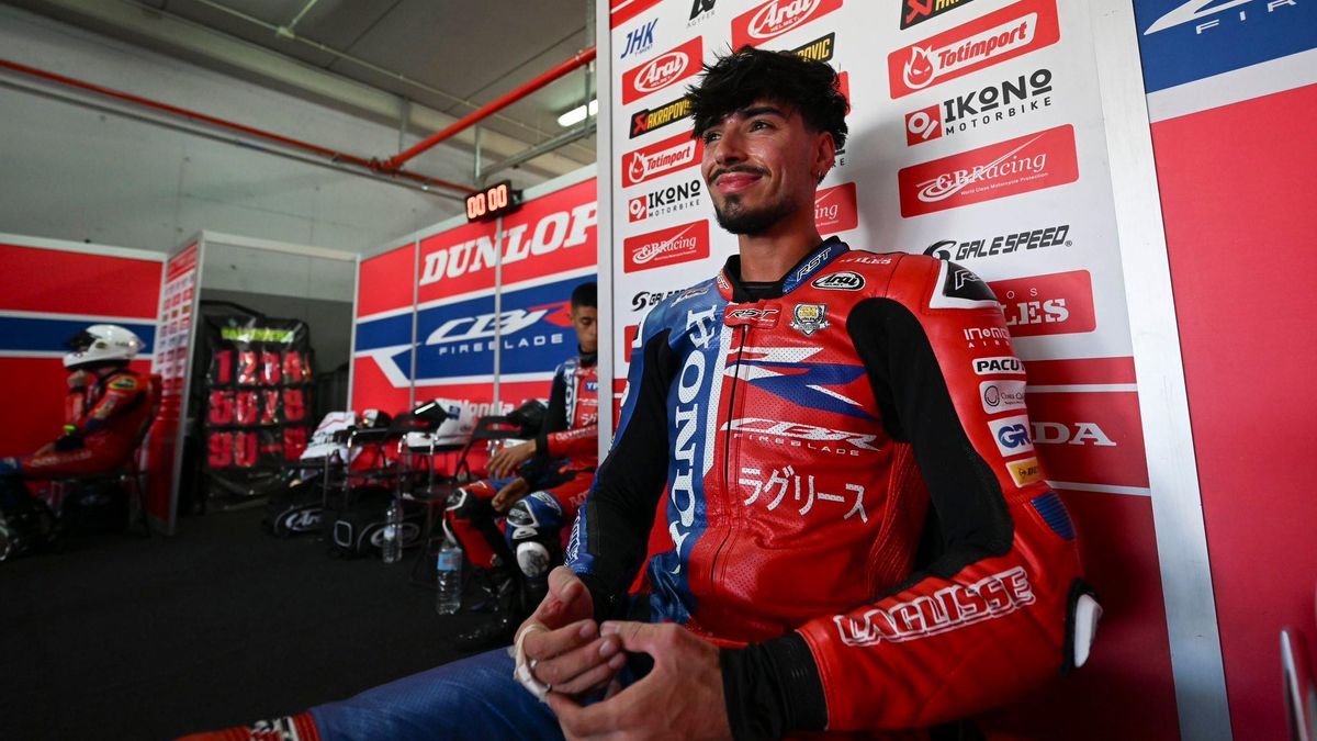 Borja Gómez antes de una carrera