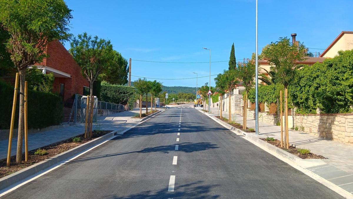 La carretera després de la intervenció que s'hi ha fet
