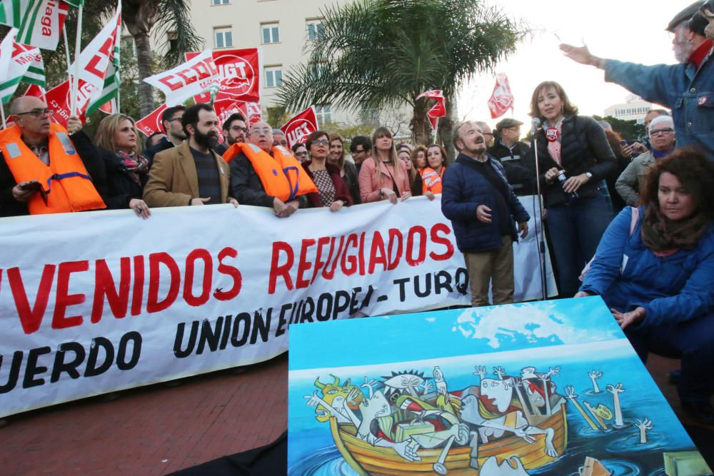 Málaga se manifiesta contra el acuerdo entre la UE y Turquía por los refugiados