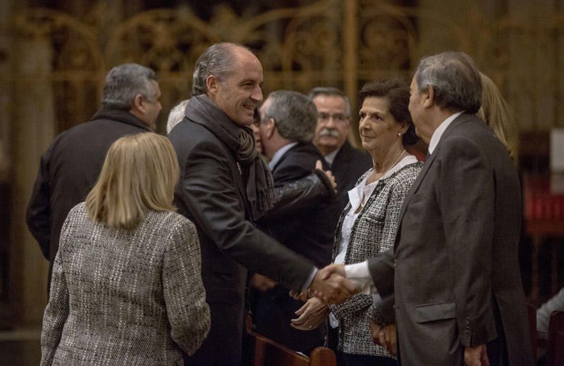 Misa celebrada en la Catedral de València en el primer aniversario de la muerte de la exalcaldesa