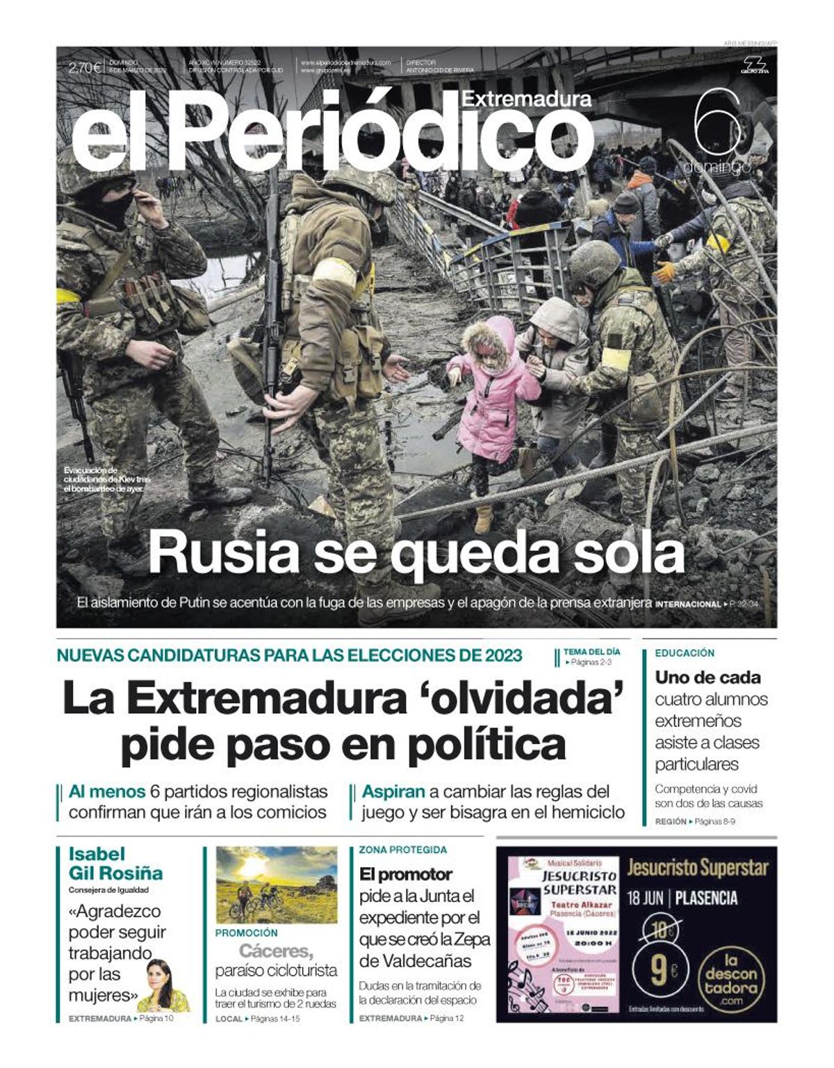 Consulta la portada correspondiente al día 6 de marzo del 2022