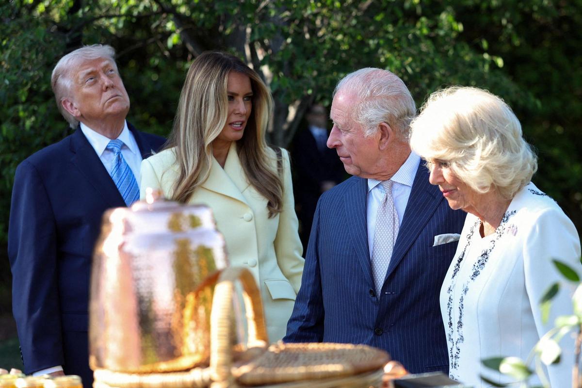 Trump recibe al rey Carlos III de Inglaterra en la Casa Blanca