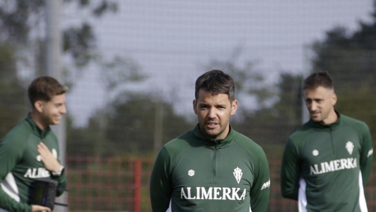 Nicolás Larcamón, ayer, en Mareo