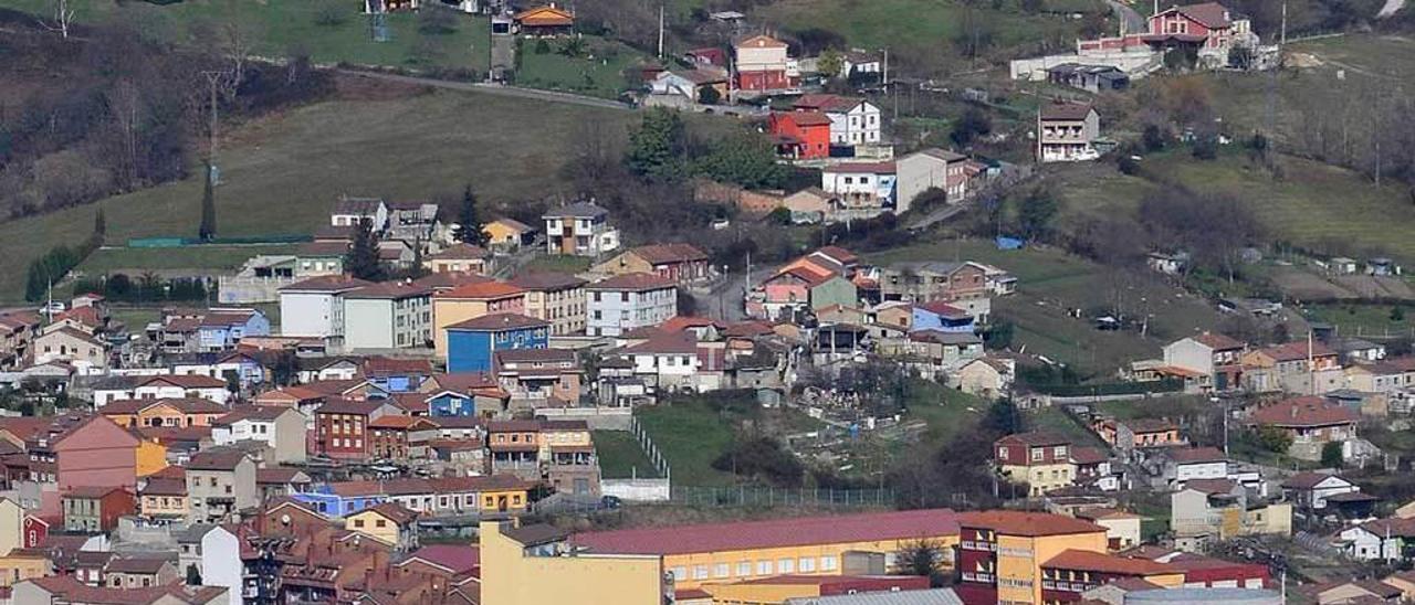 La zona de Valnalón afectada por las obras del soterramiento de las vías.