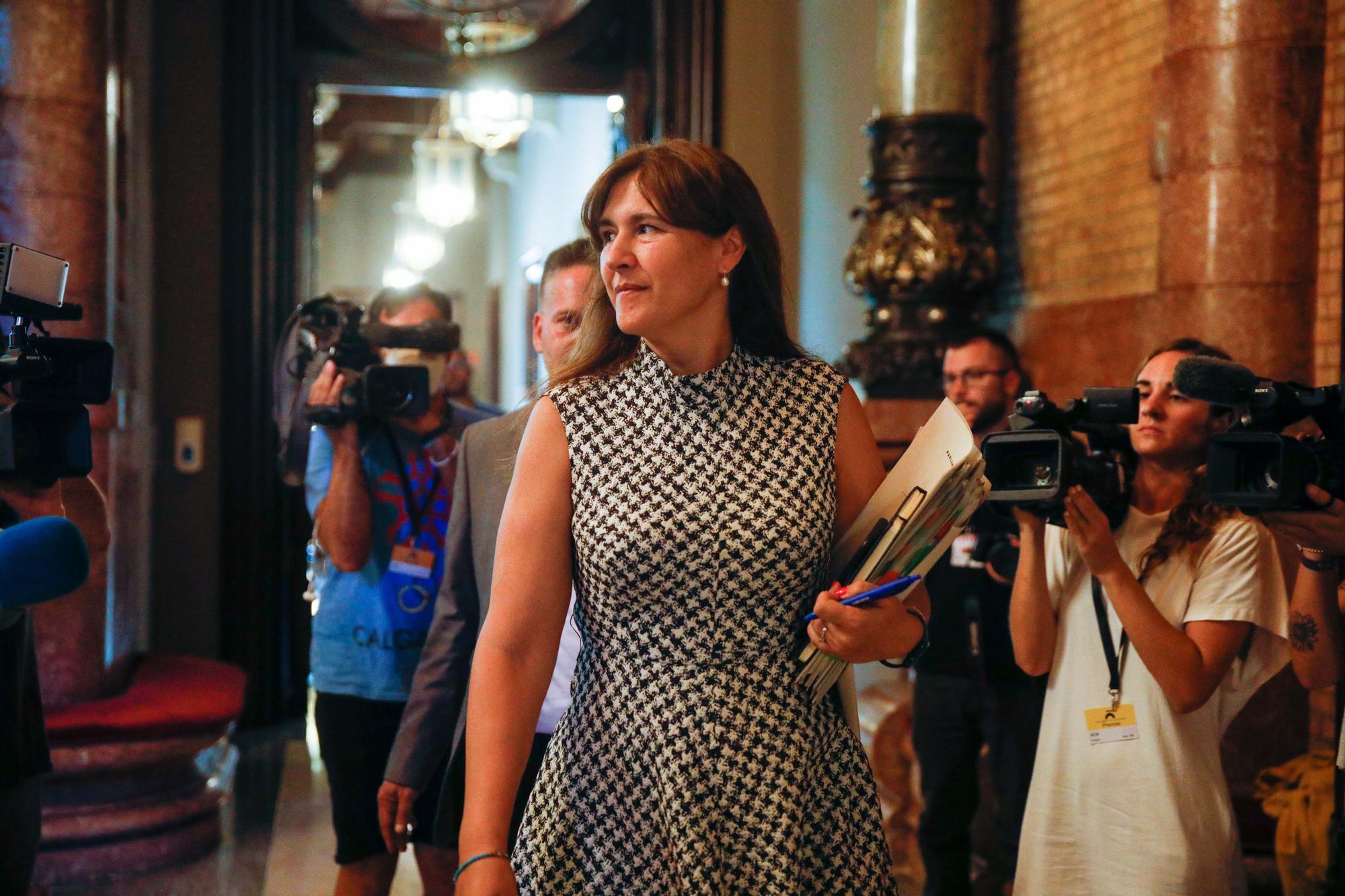 La presidenta de Junts, Laura Borràs, en una imagen de archivo en el Parlament