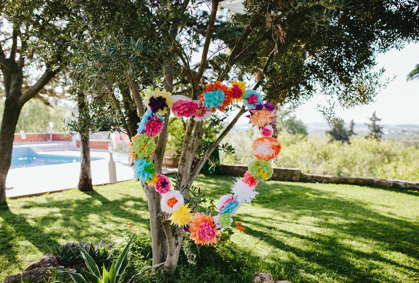 Decoración boda: corazón colgante