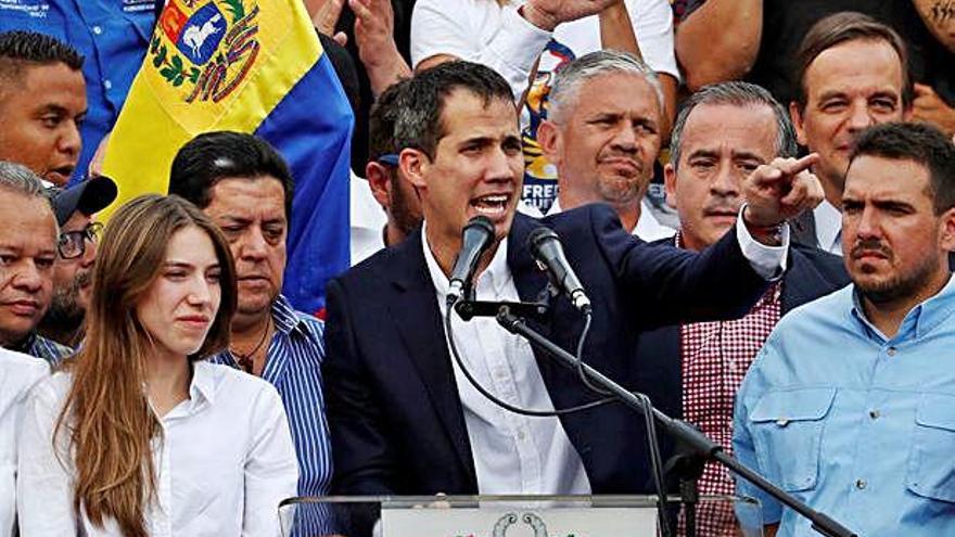 Juan Guaidó es va dirigir als concentrats al centre de Caracas.