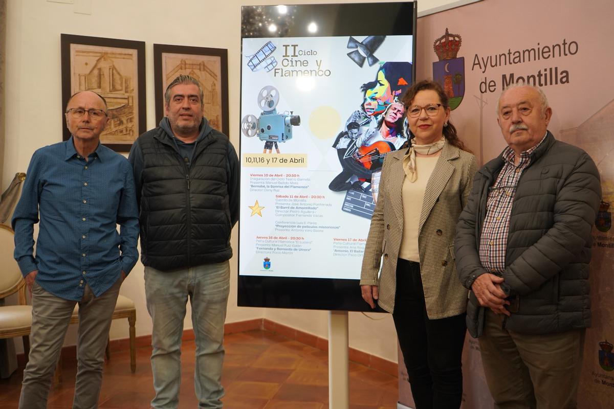 Manuel Bellido, Félix Contreras, Soledad Raya y Salvador Córdoba, durante la presentación del ciclo.