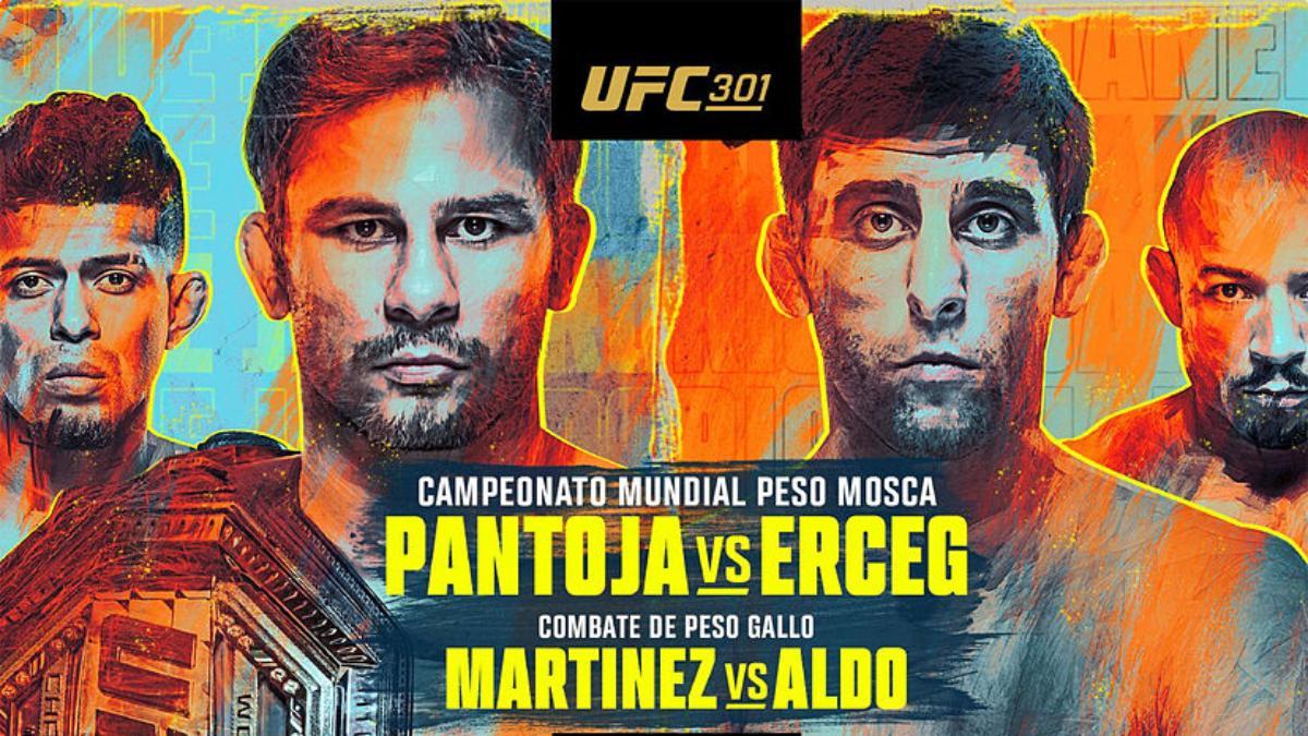 El UFC 301 aterriza en Brasil este fin de semana con el cinturón del peso mosca en juego entre Erceg y Pantoja