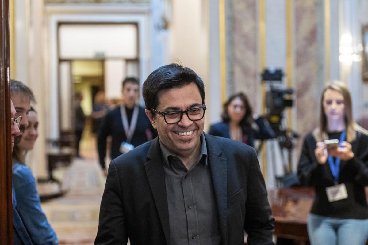 Gerardo Pisarello, a la llegada a la reunión de la Mesa del Congreso.