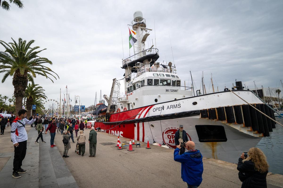El vaixell de Open Arms de la segona expedició de la Global Sumud Flotilla.